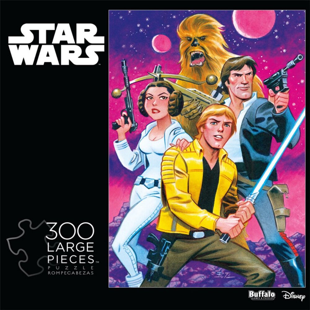 Star Wars Luke Skywalker Hans Solo Puzzle 300 Lg Pieces Disney Buffalo Games